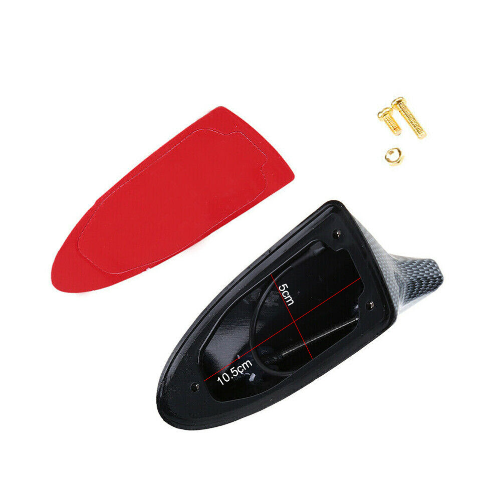 Carbon Fiber Shark Fin Antenna Cover Roof Radio AM/FM Signal Aerial Accessories