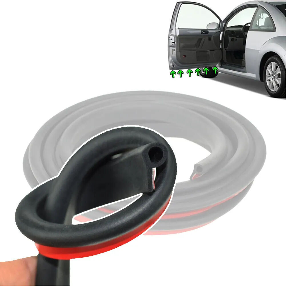 16FT 5M Car Door Trim Sealing P Shape Rubber Strip Seal Weatherstrip Universal