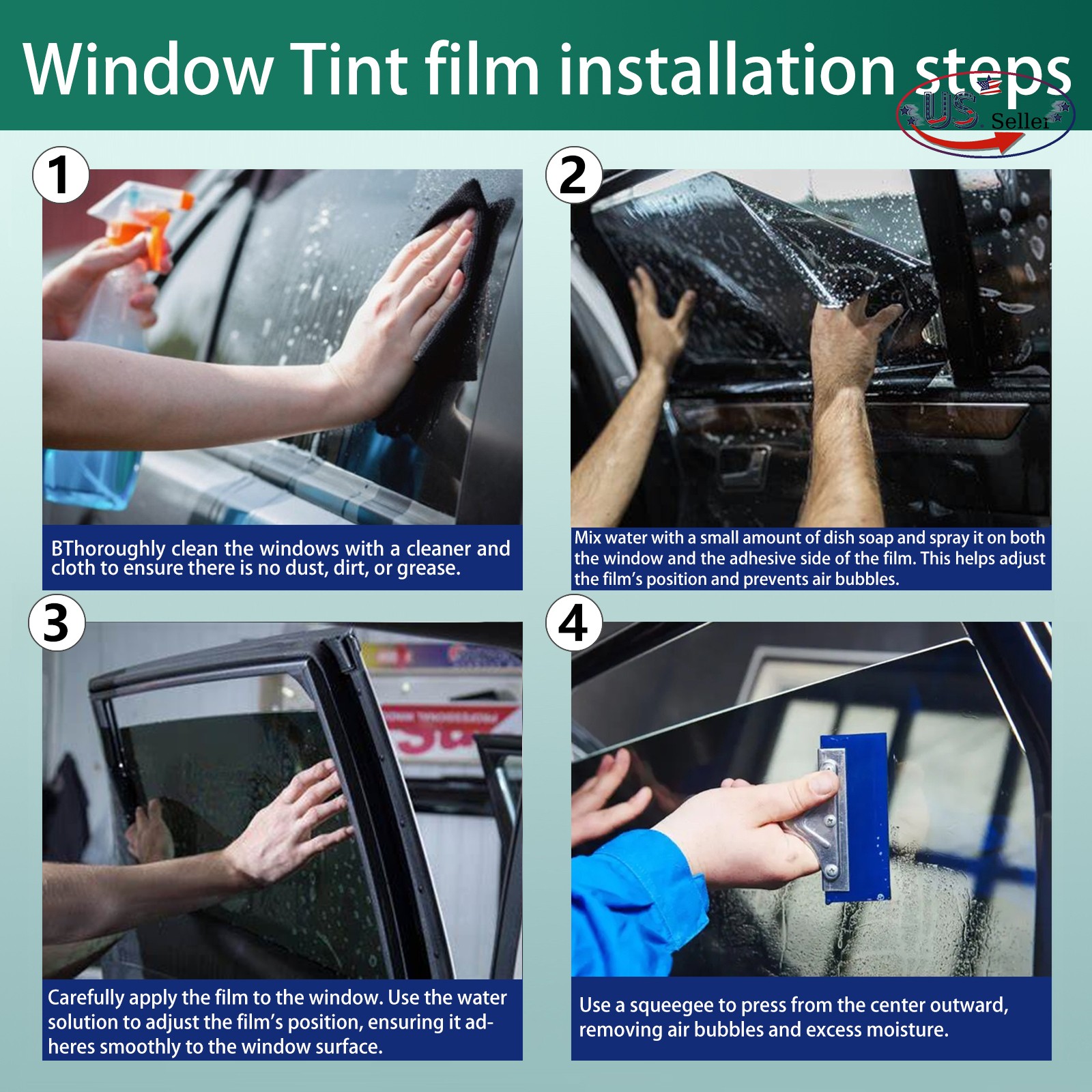 Window Privacy Film PreCut Window Tint 2Ply For 1997-2004 Buick Regal 4door