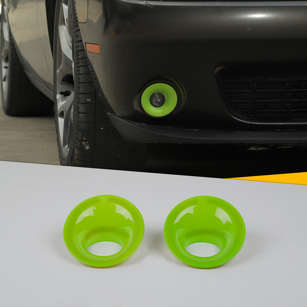 Front Fog Light Lamp Cover Trim Ring For Dodge Challenger 15+ Green Accessories