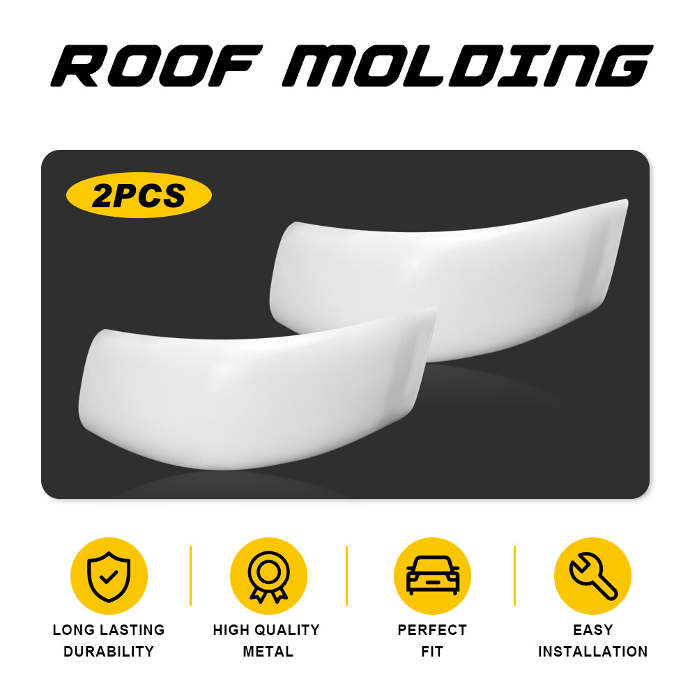 For 99-07 Ford Super Duty Oxford White 2PCS Upgraded Extended Cab Roof Molding A
