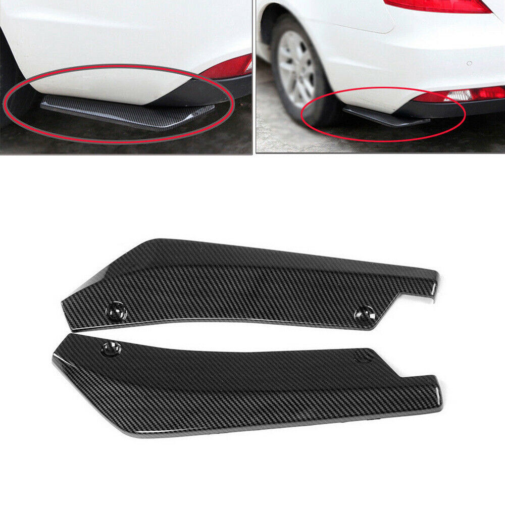 New For W204 Benzs Carbon Fiber Look Rear Bumper Chin Lip Spats Apron Splitter