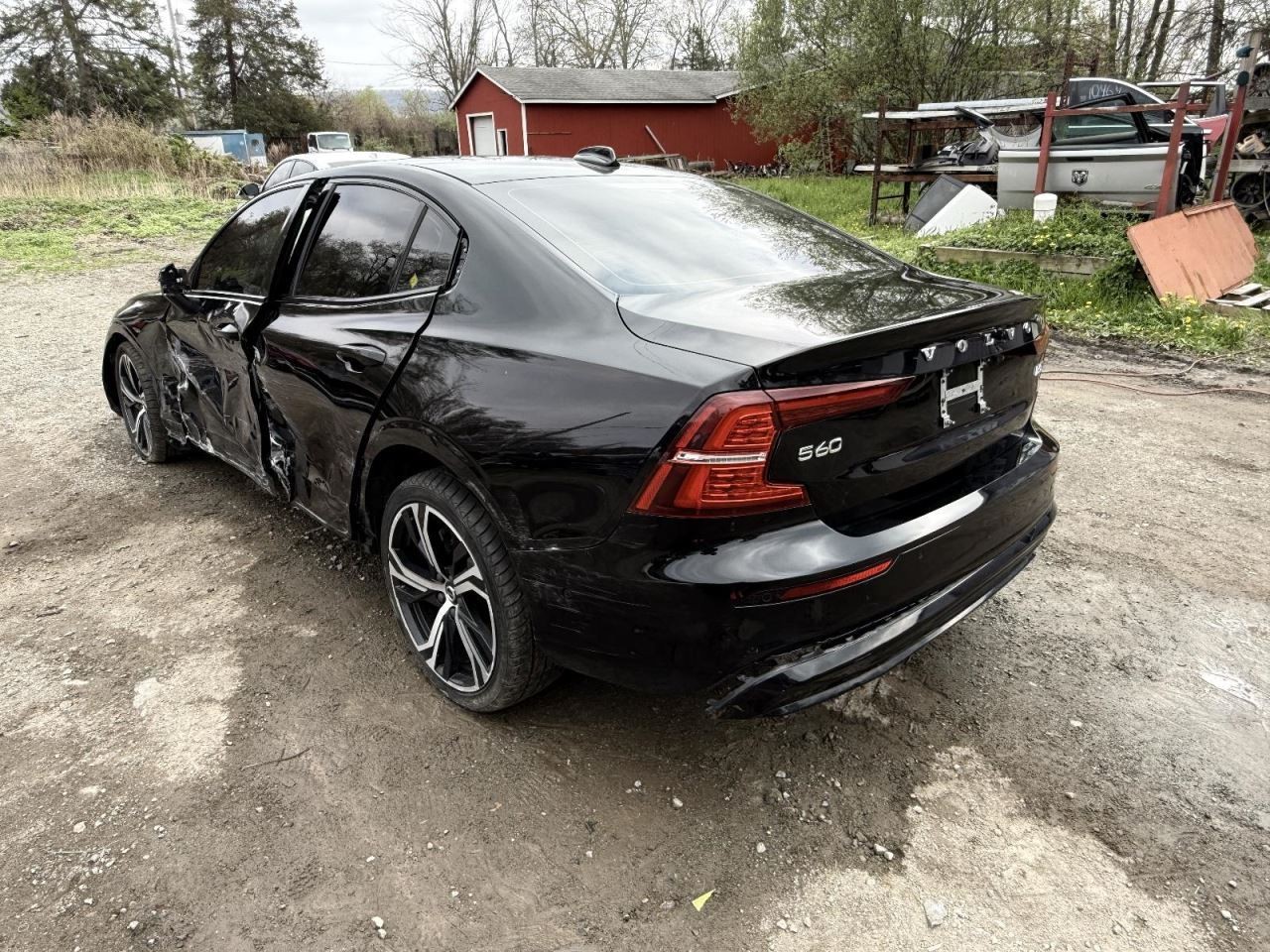 2019-2023 Volvo S60 Right Passenger Side Rocker With Post Black