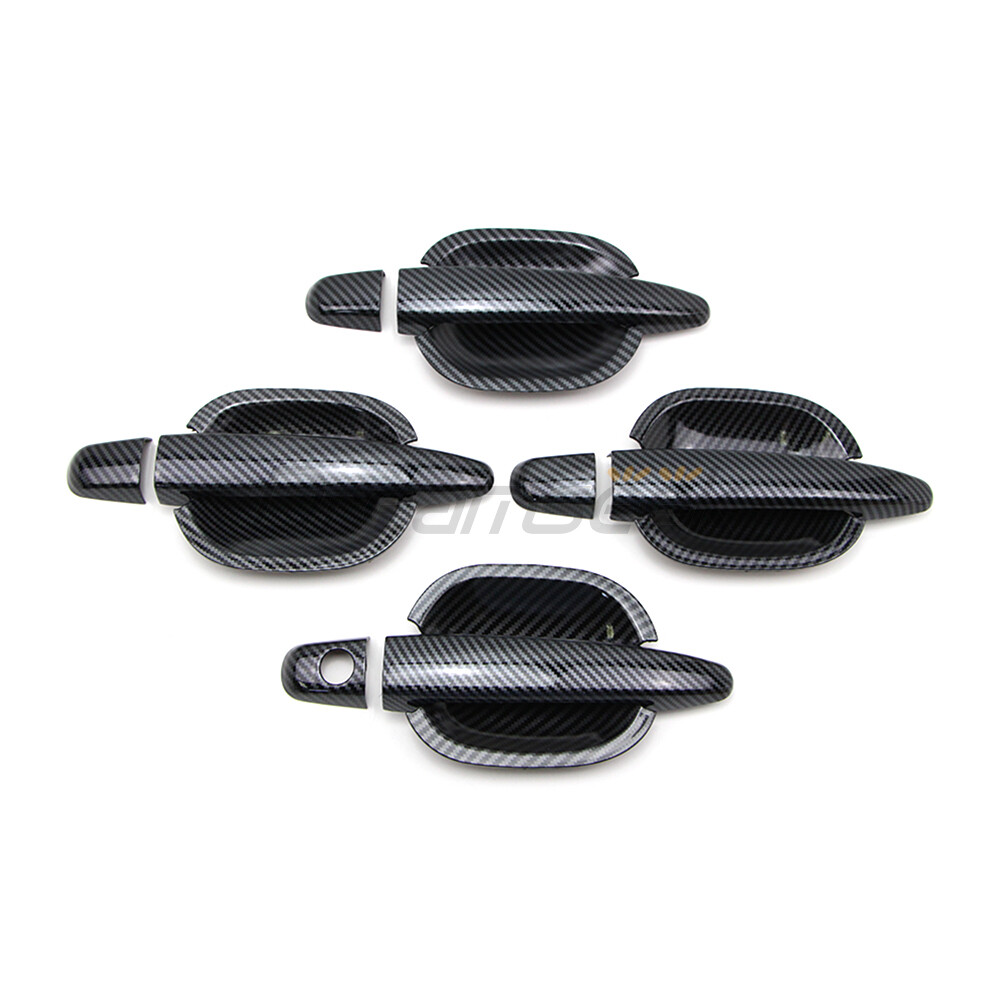 For Toyota Sienna 04-10 Carbon Fiber Style Door Handle + Bowl Cover W/O Smart
