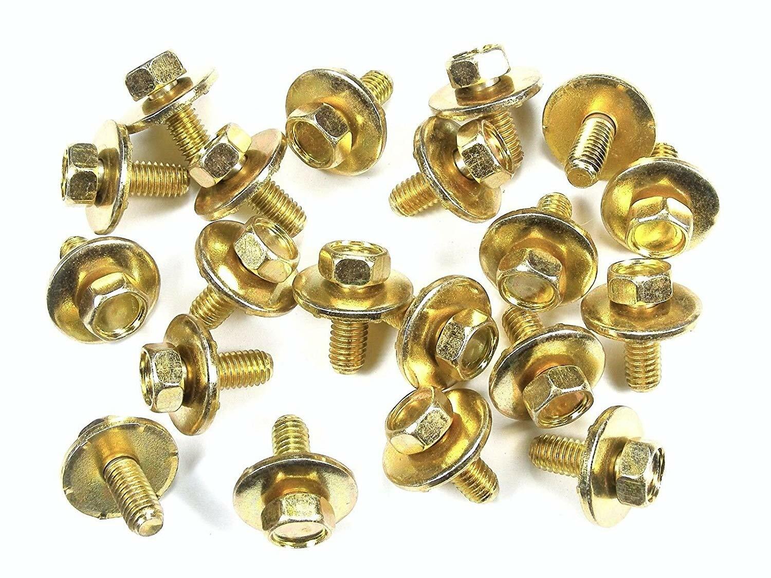M6-1.0mm x 16mm Body Bolts- 10mm Hex- 18.5mm Washer (Qty-20) #1903-20CC