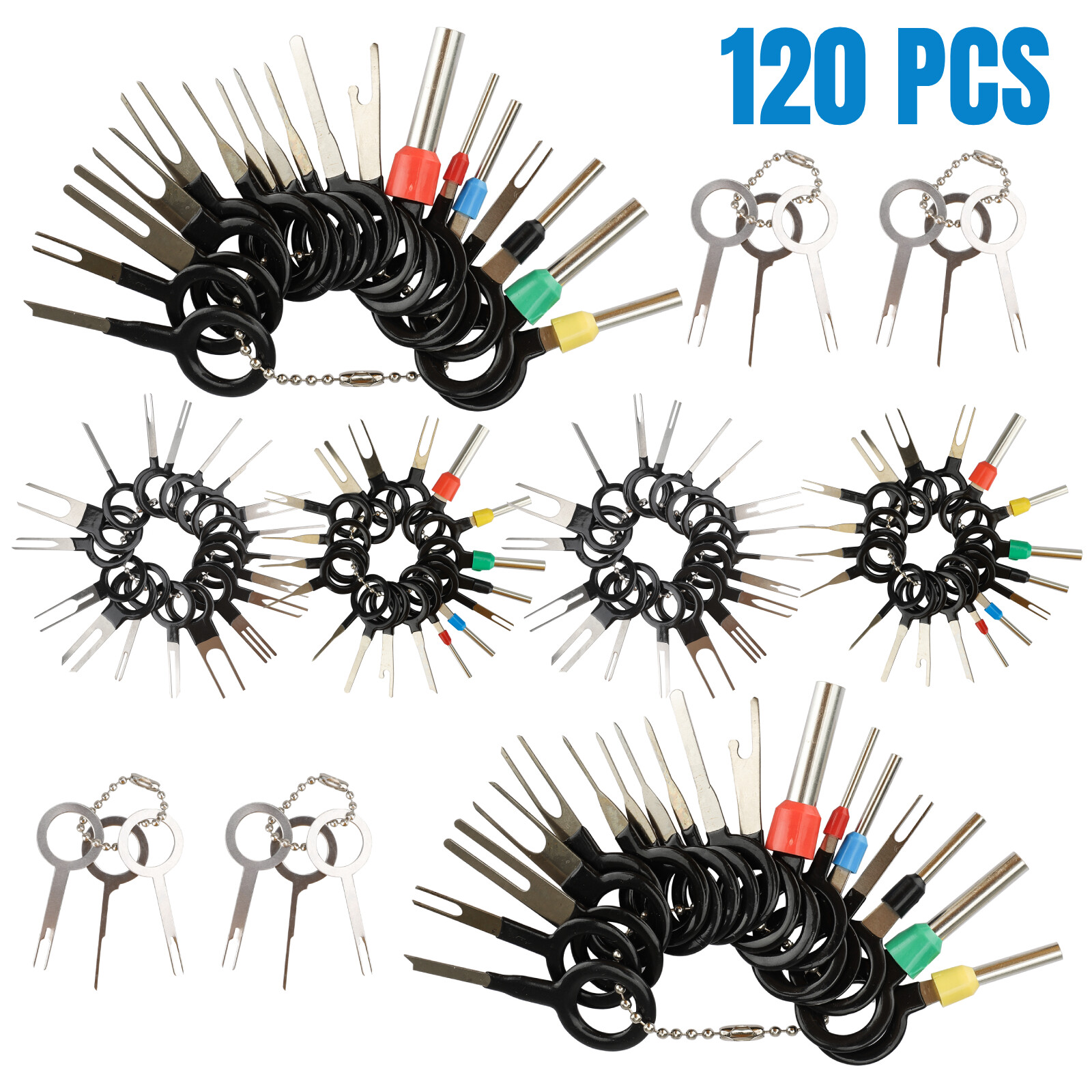 120Pcs Wire Terminal Removal Tool Car Electrical Wiring Crimp Connector Pin Kit