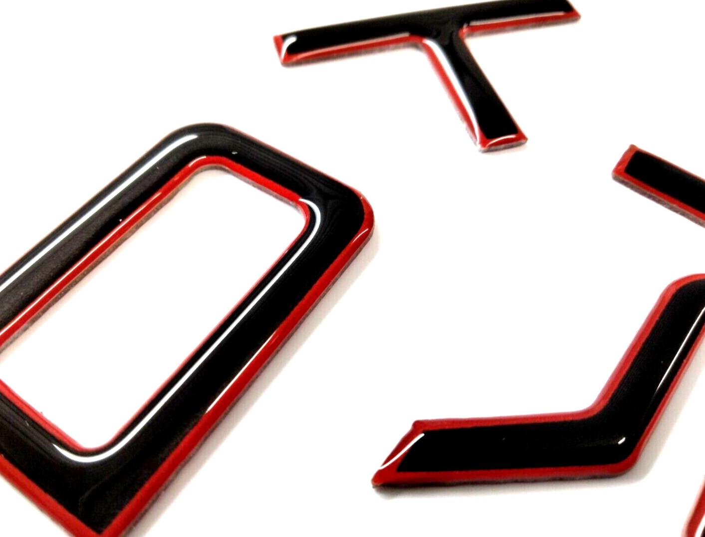 3D RED BLACK DOMED TRD UPPER GRILLE LETTERS FOR TOYOTA TUNDRA 2022 – 24 US MADE