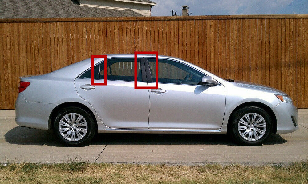 6PCS Door Window Pillar Post Cover Trim For Toyota Camry 2012-2017 Accessories