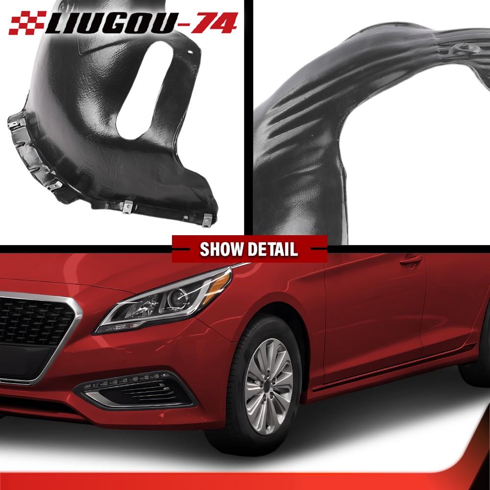 Front Left & Right Side Inner Fender Liners Set Fit For 2015-2017 Hyundai Sonata