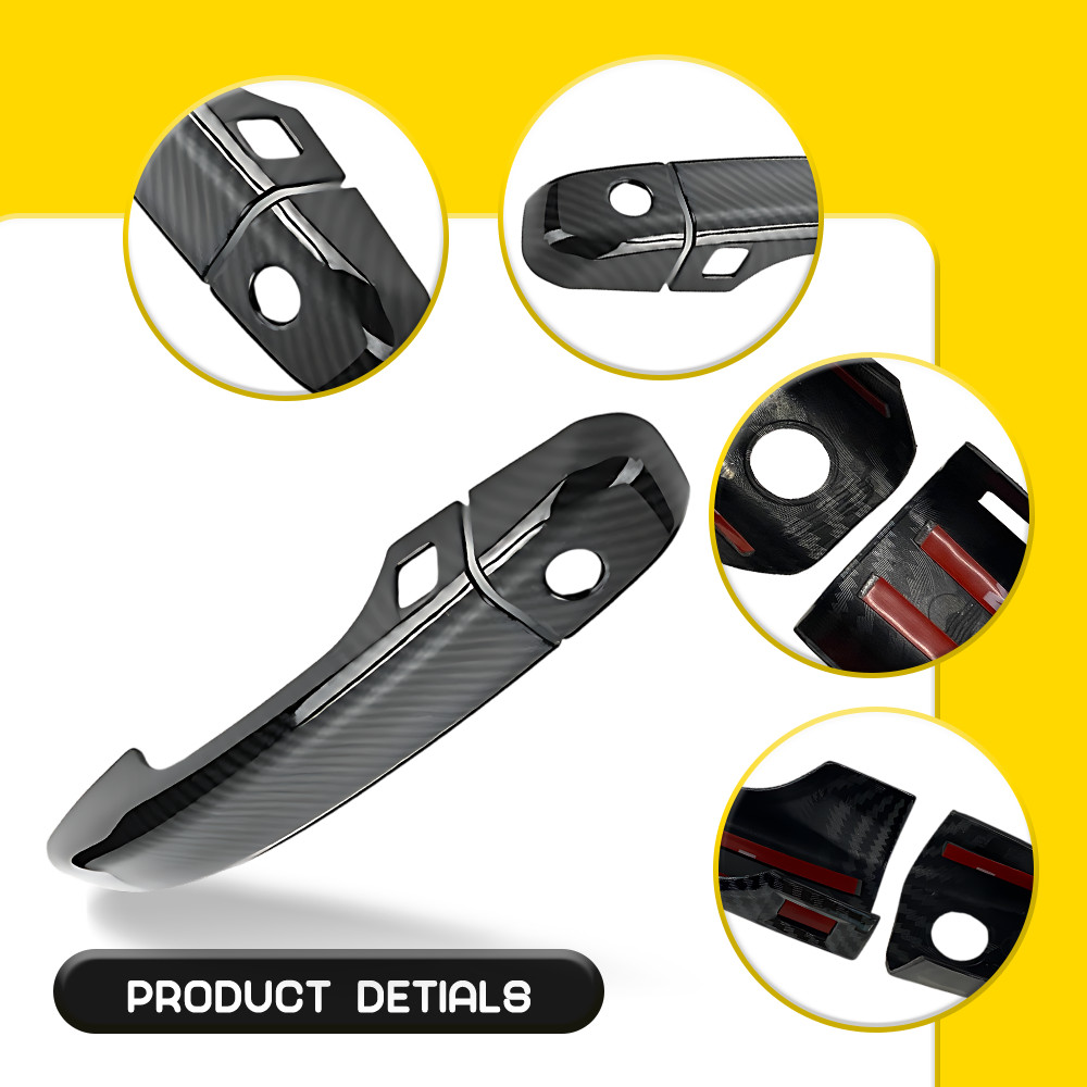 Front Rear Right Left For 2018-2022 Honda Accord Door Cover Handle Carbon Fiber