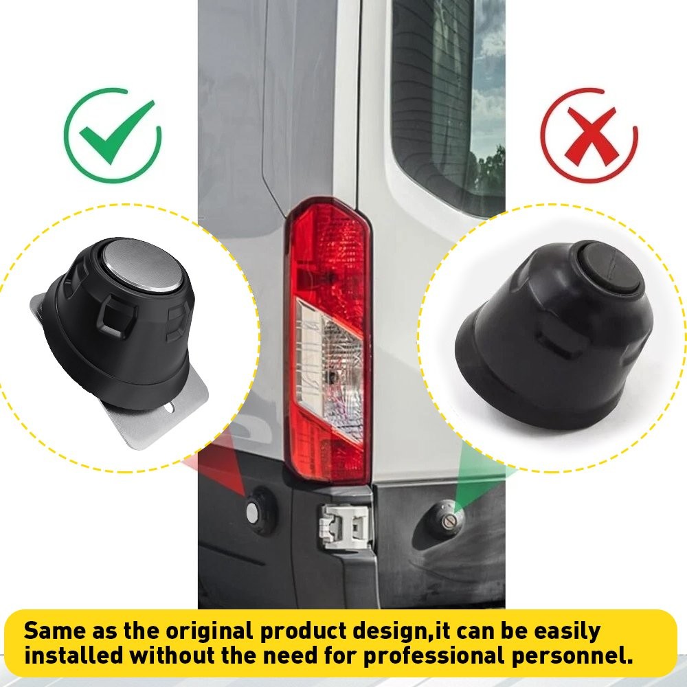 2X Rear Door Bumper Reinforcement Holder w/Cover For Ford Transit 150/250/350