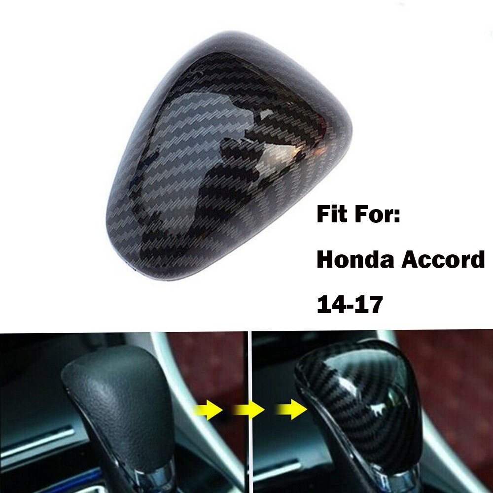 ABS Carbon Fiber Color Gear Shift Knob Cover Fit For Honda Accord 2013-2017 NEW