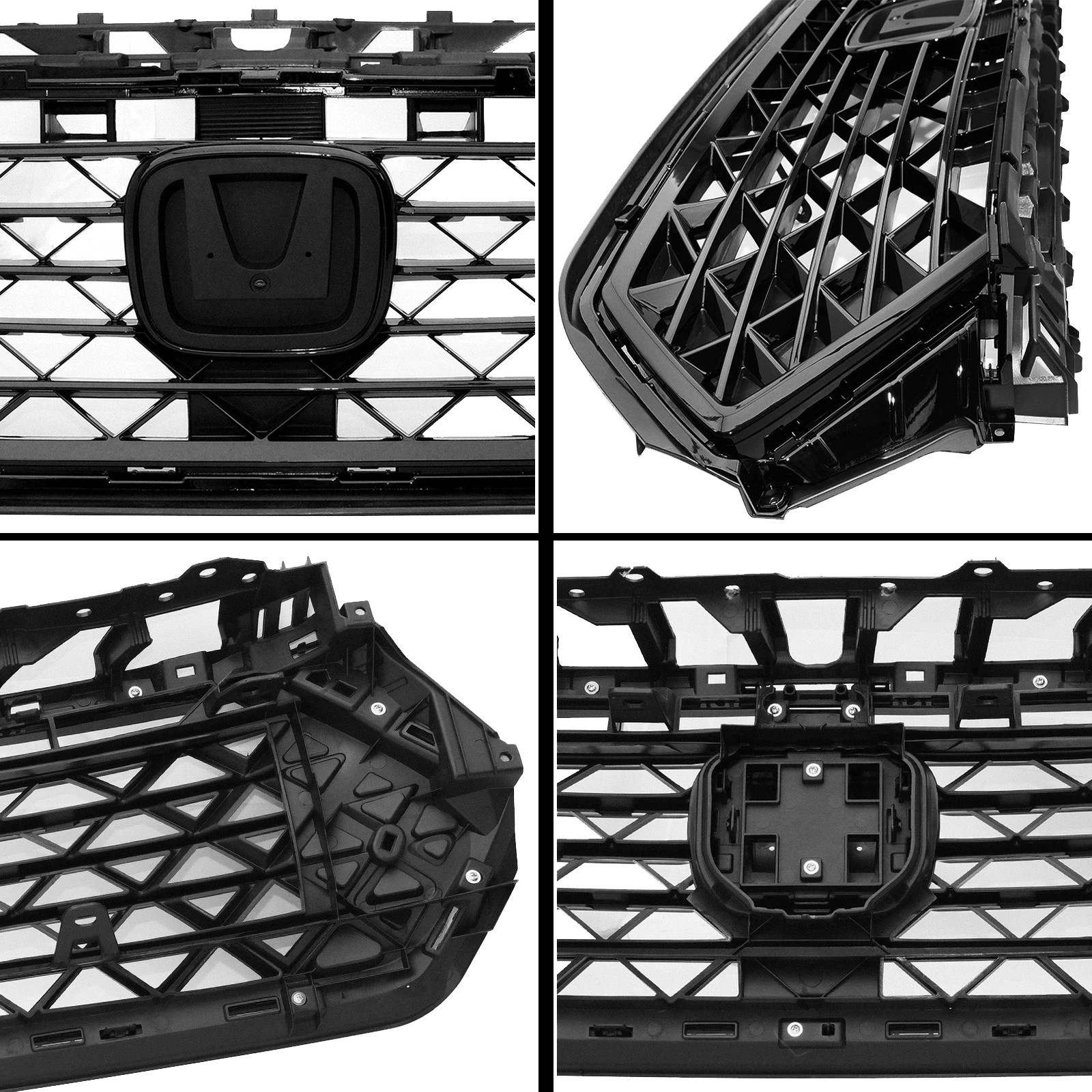 For 2023-2024 Honda Accord 71200-30A-A01 Front Bumper Upper Grille Grill Black