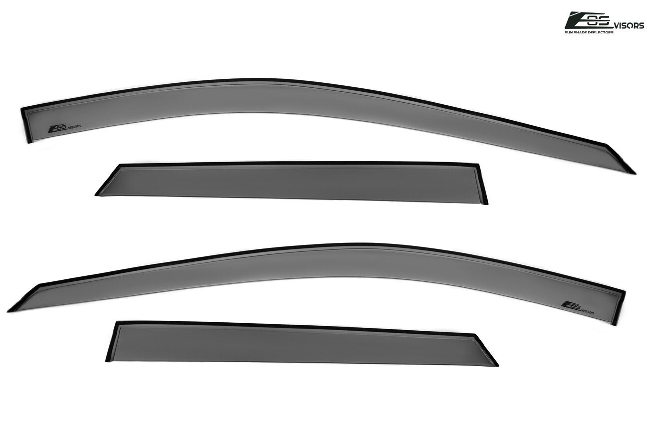 For 15-19 Subaru Outback JDM Tape-On Smoke Tinted Side Window Visors Rain Guards