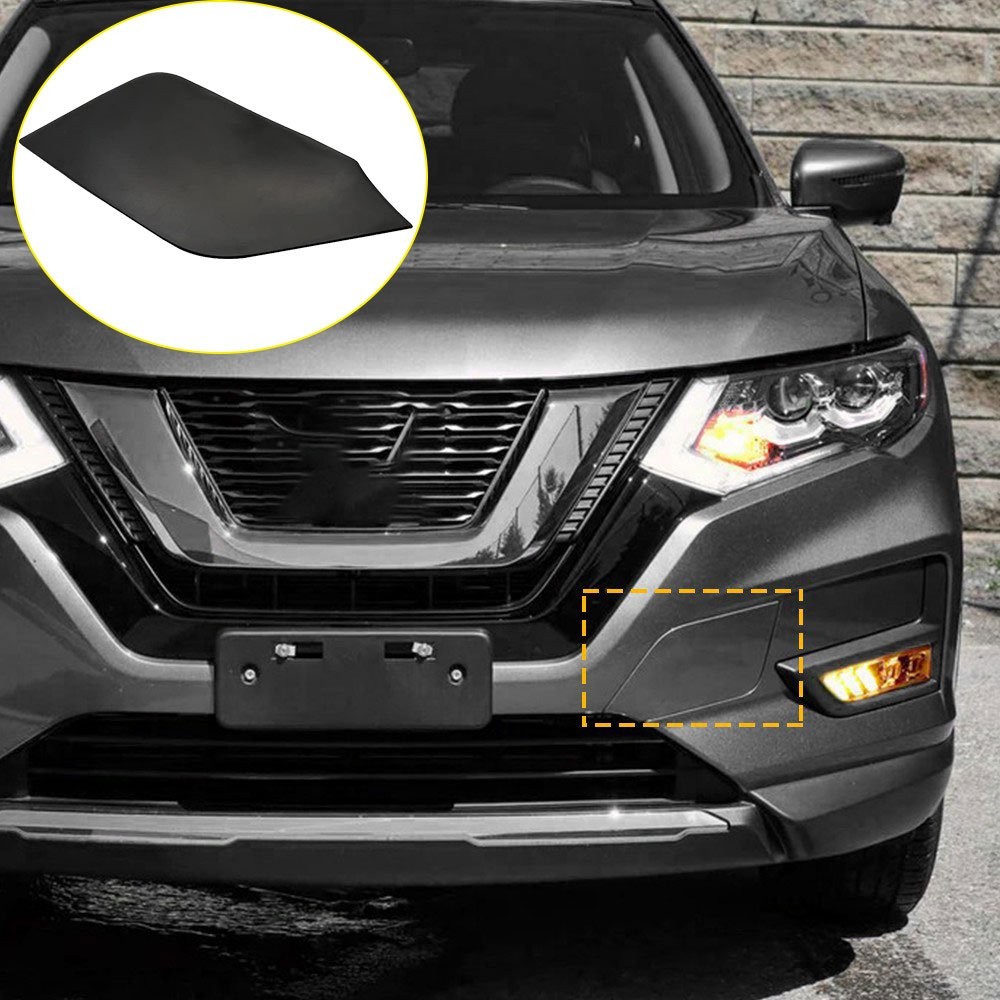 For 2017-2020 Bumper Nissan Rogue New Tow Cover Front Hook Black Cap Free Return