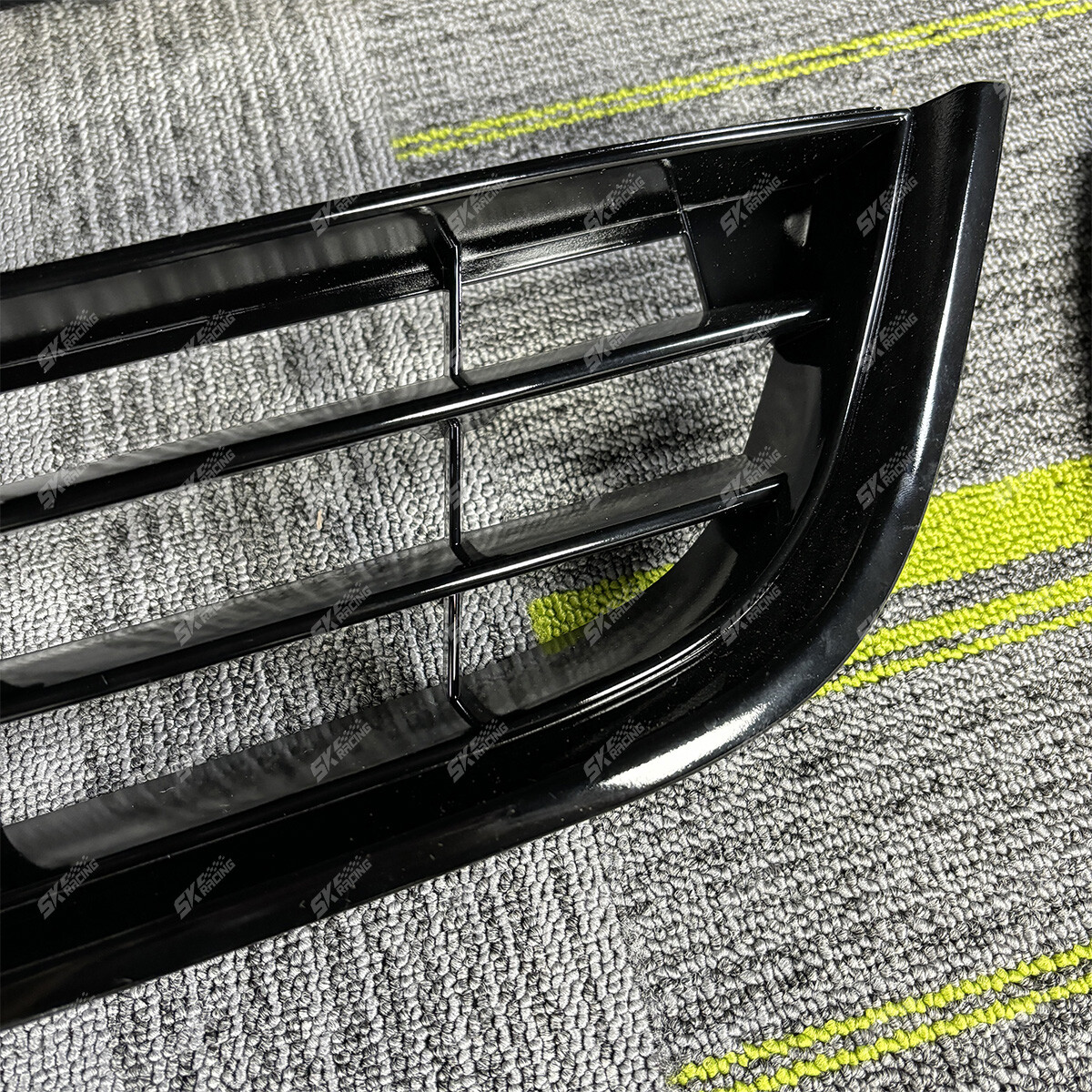 For Volkswagen CC 2009-12 Glossy Black Front Bumper Upper Grille Fog Light Cover