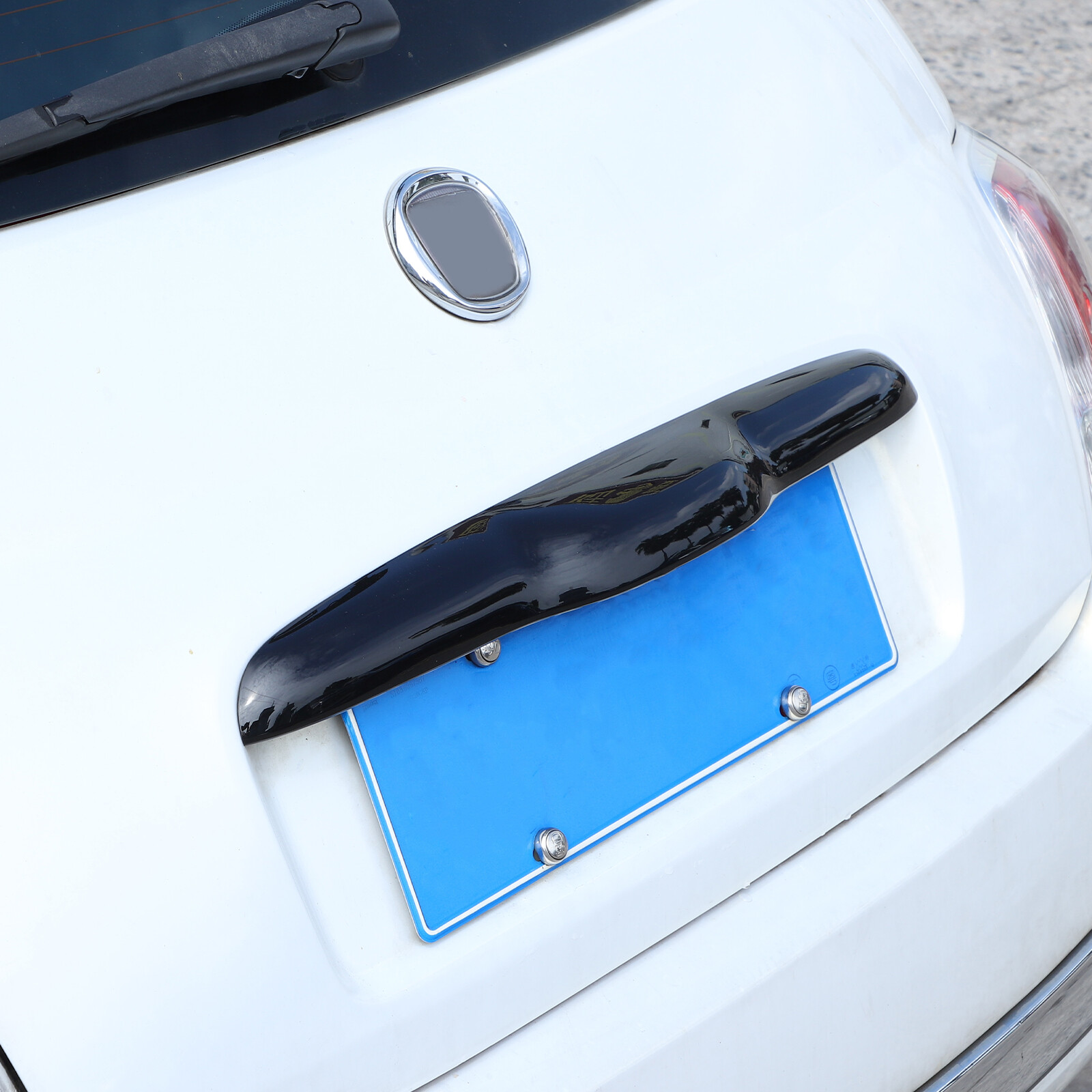 Glossy Black ABS Tailgate Trunk Handle Cover Trim For FIAT 500 2011-23