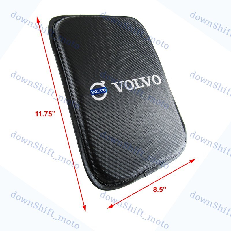 For VOLVO Carbon Car Center Console Armrest Cushion Mat Pad Cover Embroidery X1