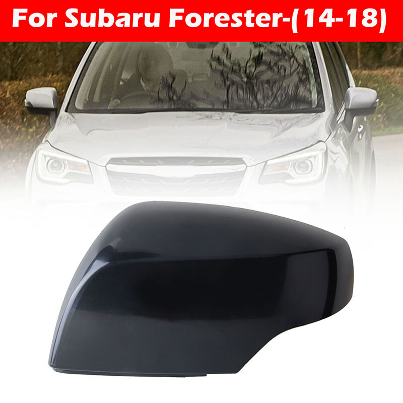 1x Left Side Upper Part Mirror Cover Unpainted Black For Subaru Forester 2014-18
