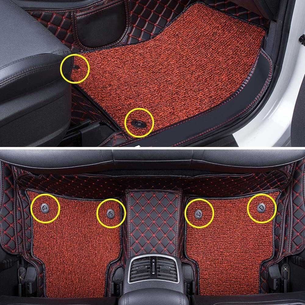 Universal Car Floor Mat Clips Carpet Fixing Retainer Grips Clamps Holder Black