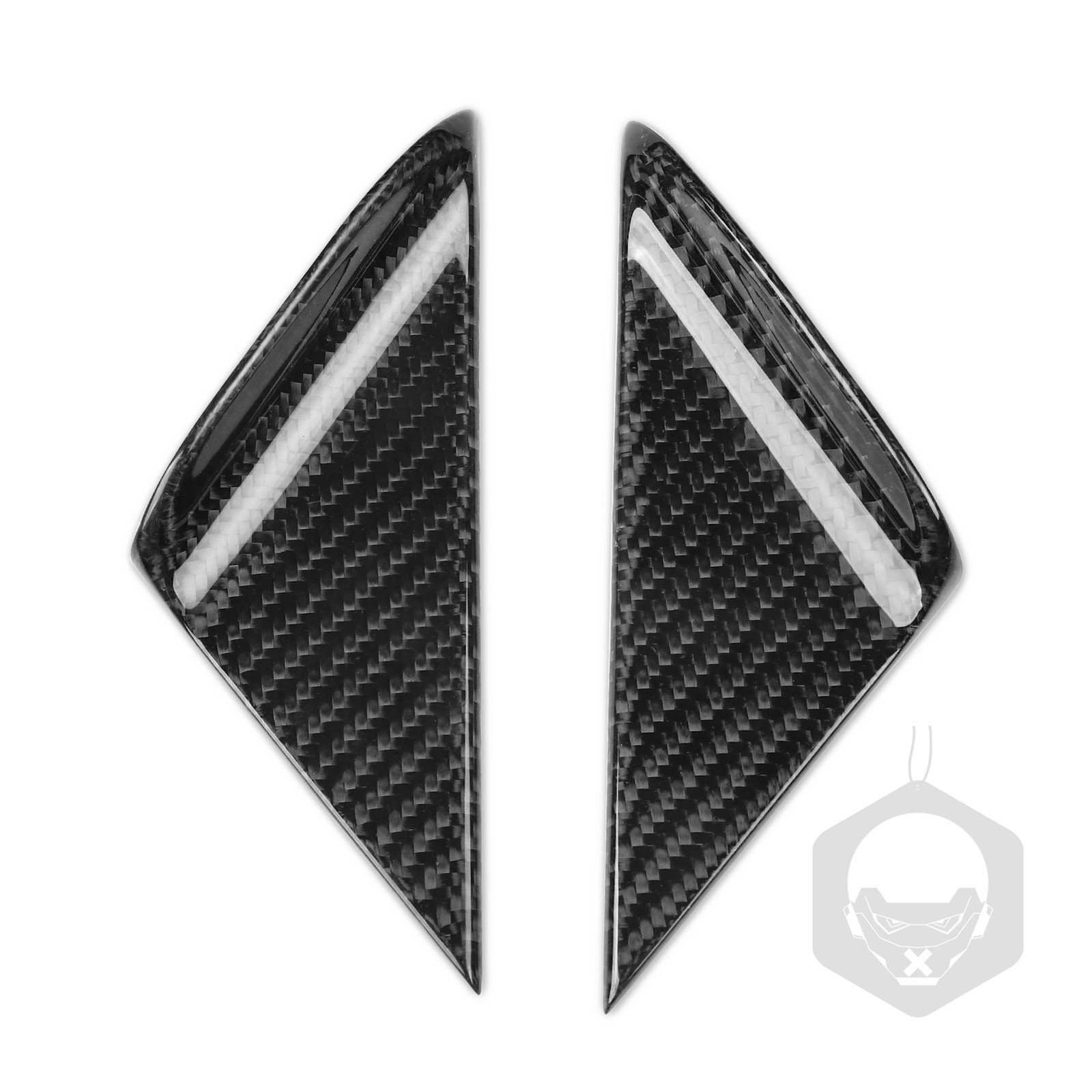 For Porsche 911 718 Car A-pillar Rearview Mirror Triangle Trim Real Carbon Fiber