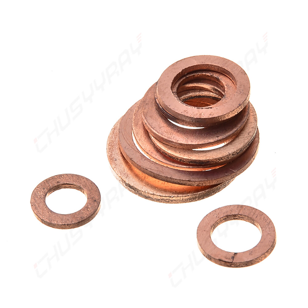 Universal Engine Oil Drain Plug Seal Washers O-Ring Copper Gasket 200Pcs/Set