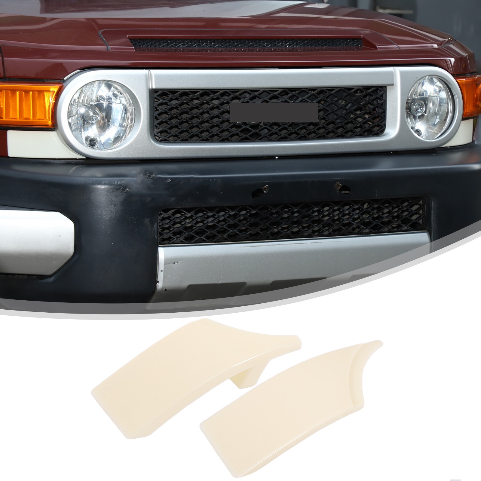 Front Left+Right Side Headlight Lower Filler Trim For FJ Cruiser 2007-2014 US