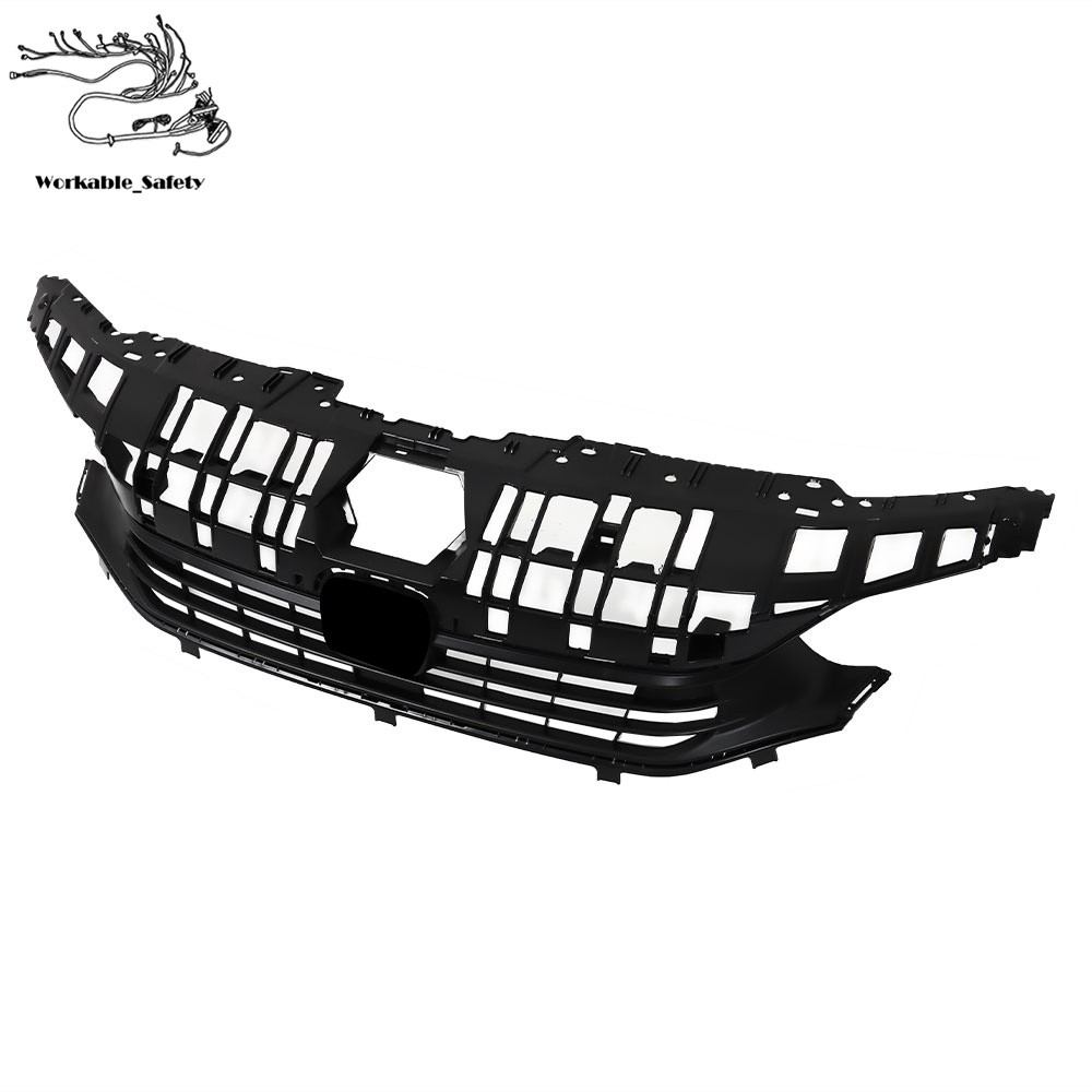 Plastic Front Upper + Lower Grille + Headlight Eyelid For Honda Civic 2022-2023