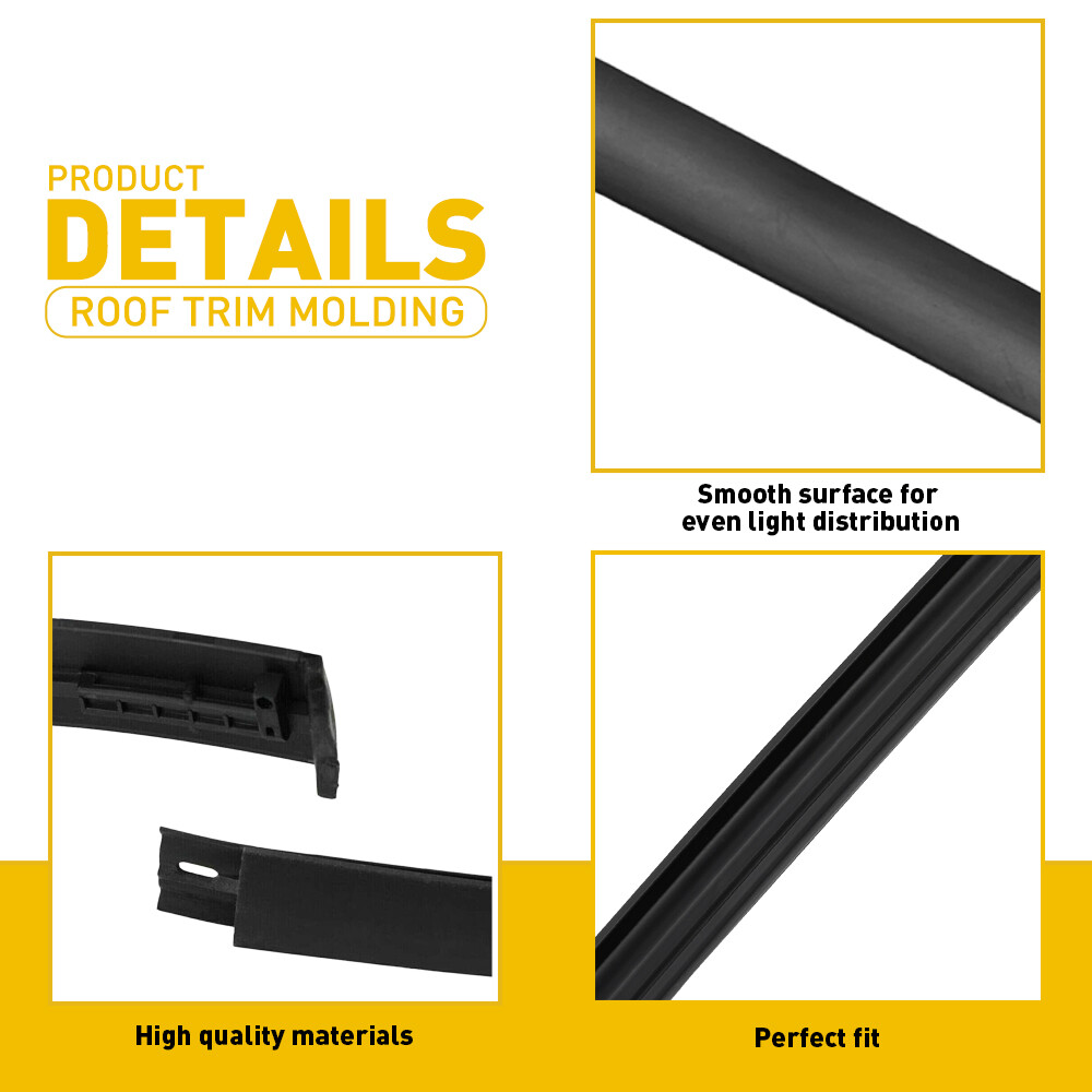 For 2007-2020 Tundra Double Cab 2X Left+Right Roof Trim Molding Sealing Strip