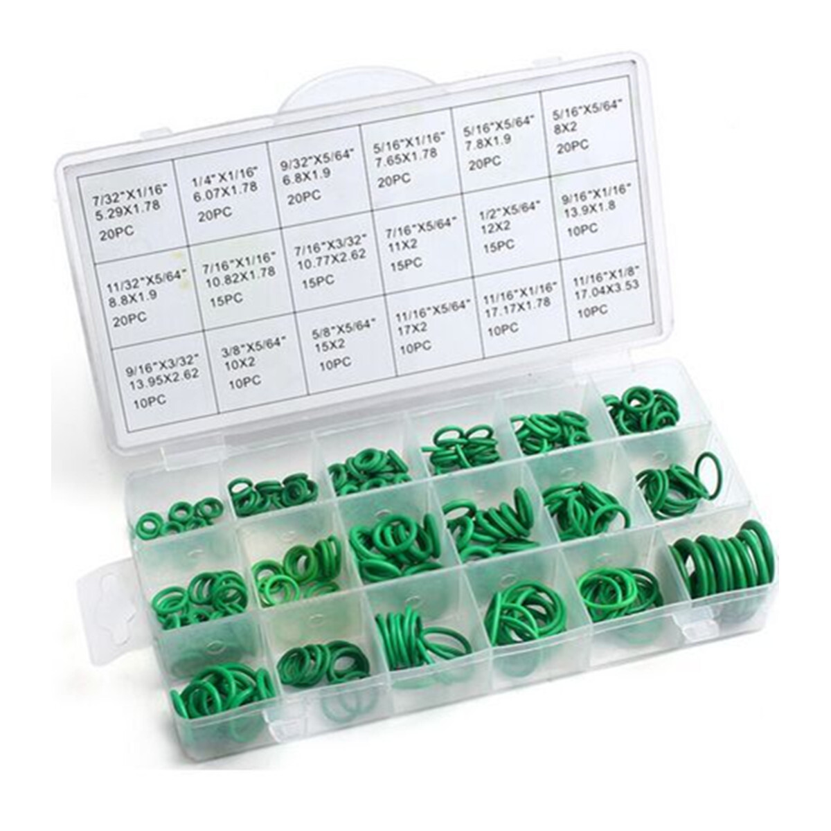 Car O-Ring Rubber Seal For A/C Conditioning Refrigerant 270 Pcs 18 Sizes Kit