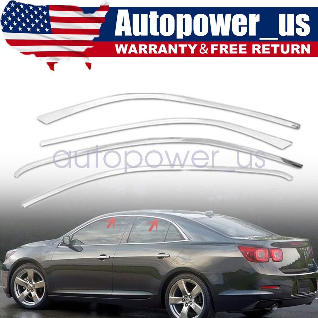Fit For 13-15 Chevrolet Malibu Side Window Upper Molding Trims Decoration Strips
