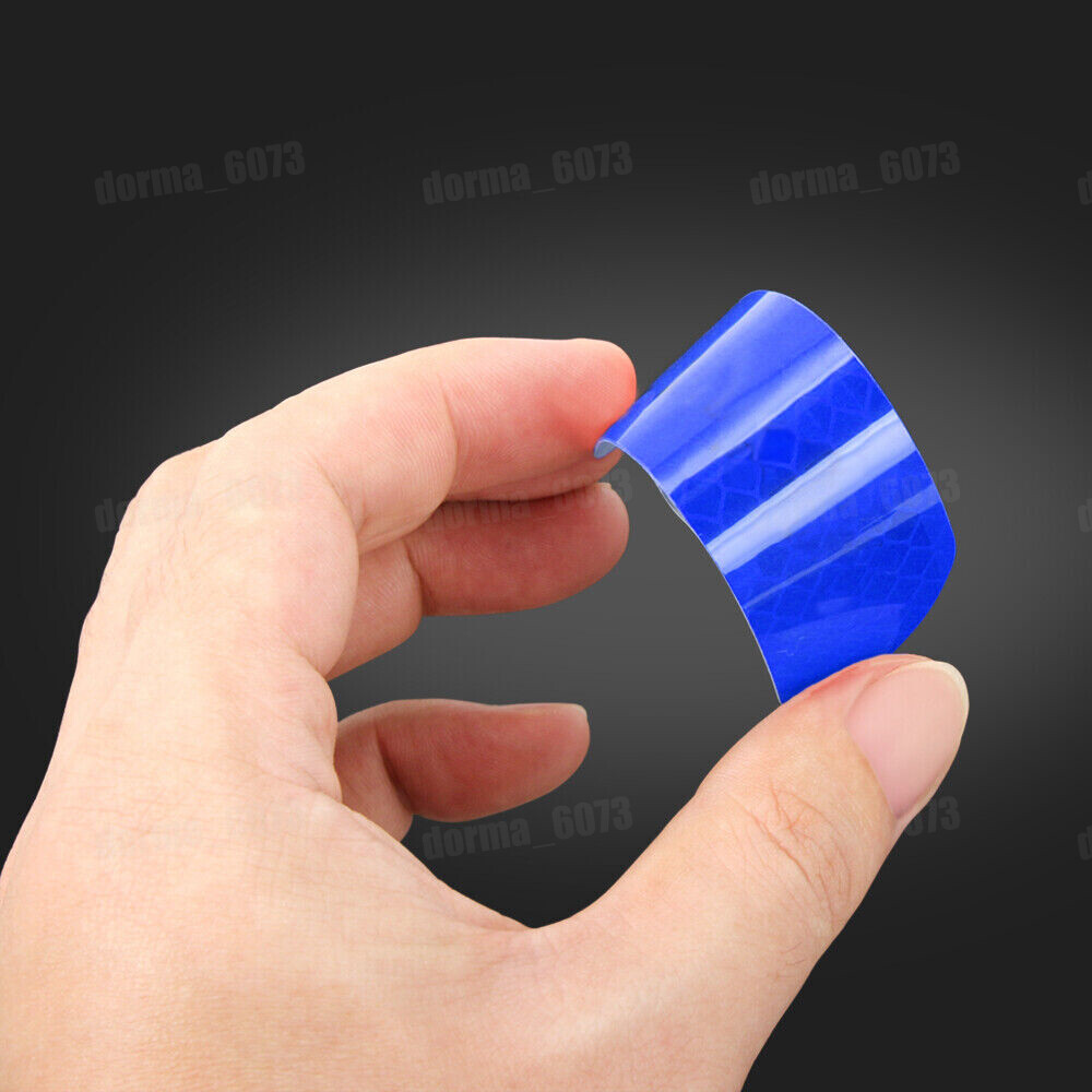 4x Reflective Tape Warning Safety Mark Car Door Stickers Car Accessories Blue