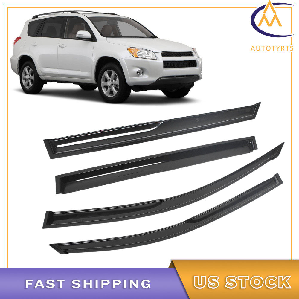 Smoke Tinted Window Visors Rain Guards Deflector For Toyota Rav4 2006-2011 2012
