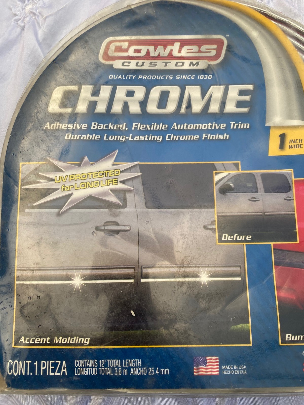 Cowles S37205 Custom Chrome Truck Body Side Molding Trim 1″ X 12′