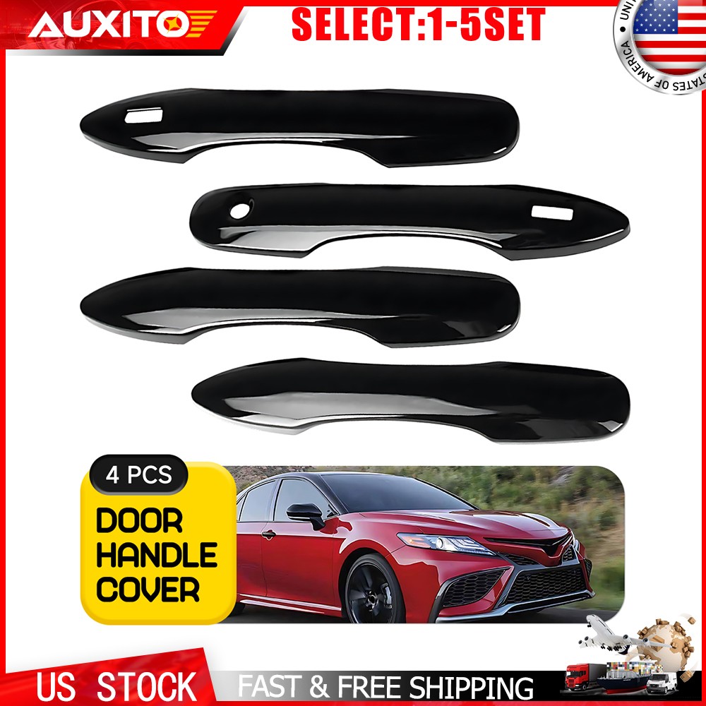 For Toyota Corolla 2020-24/Camry 2018-24 Gloss Black Door Handle Covers 4-20X