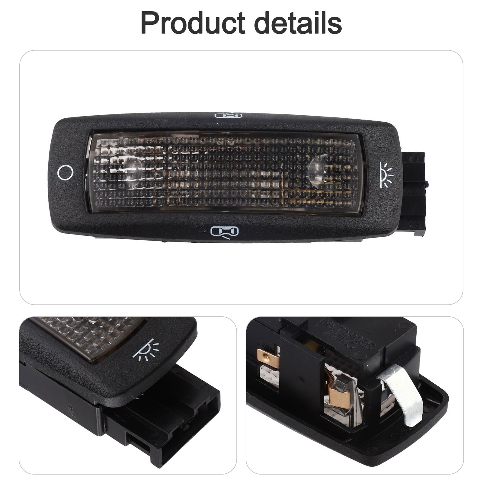Black Dome Light Automotive Lighting For Car Lighting Brand New Condition