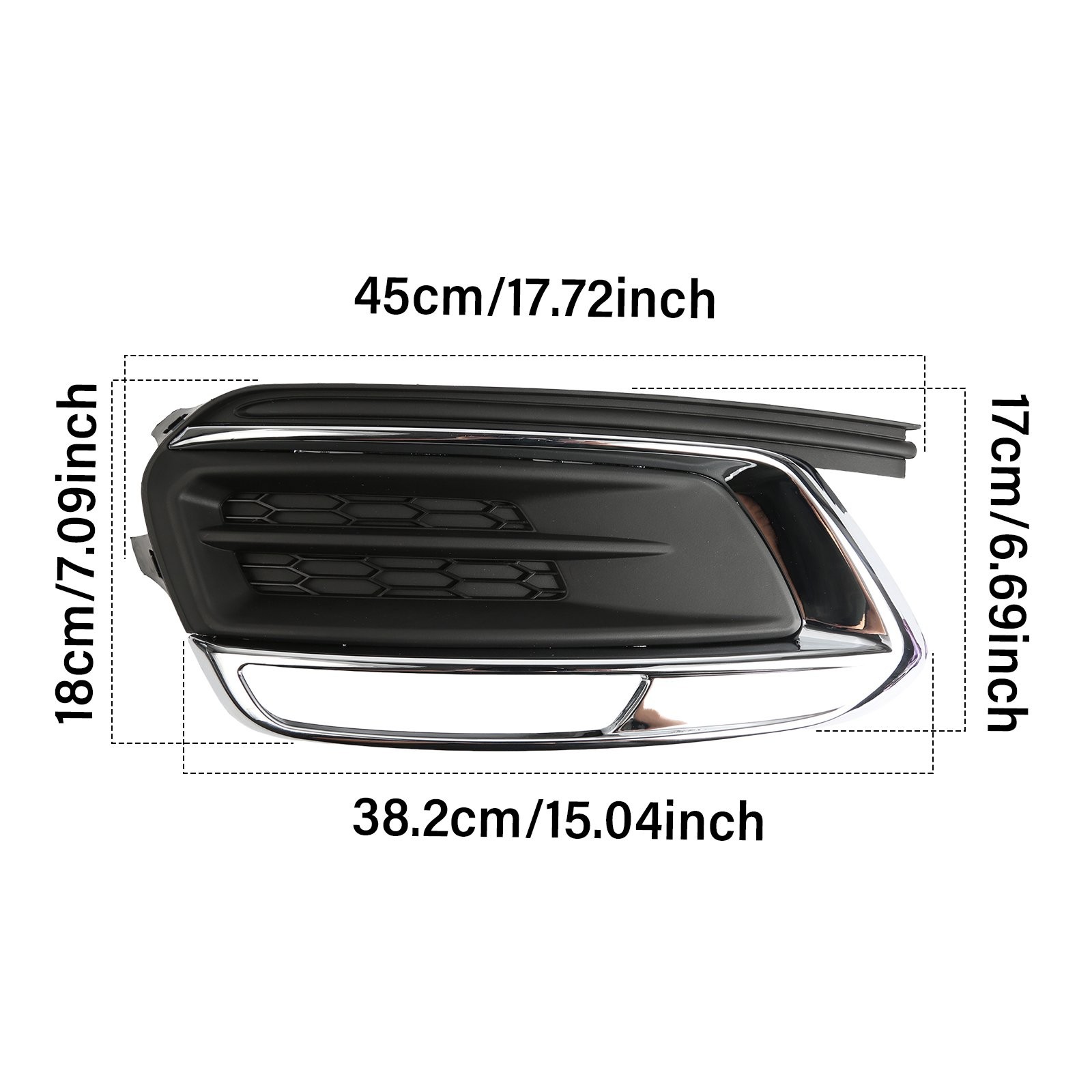 94516102 FOR Chevy Cruze 2015 2016 Fog Light Cover/Bezel PAIR W/O HOLE GM1039184
