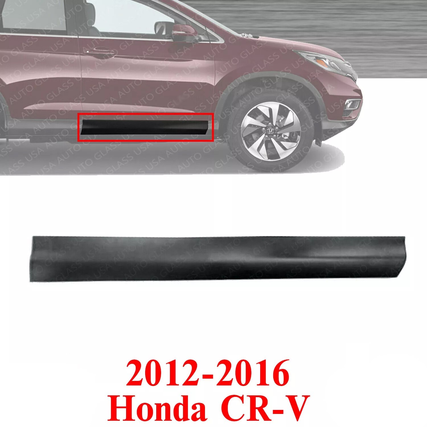 Door Rocker Panel Molding Front Passenger Side For 2012-2016 Honda CR-V