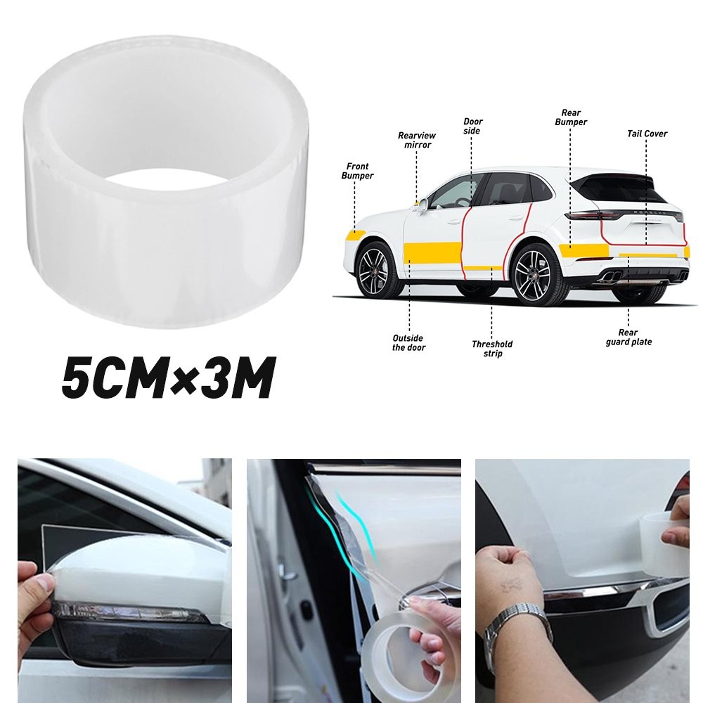 Car Door Nano Tape Sticker Anti-Scratch Strip Protector Sill Scuff Cover EJJ