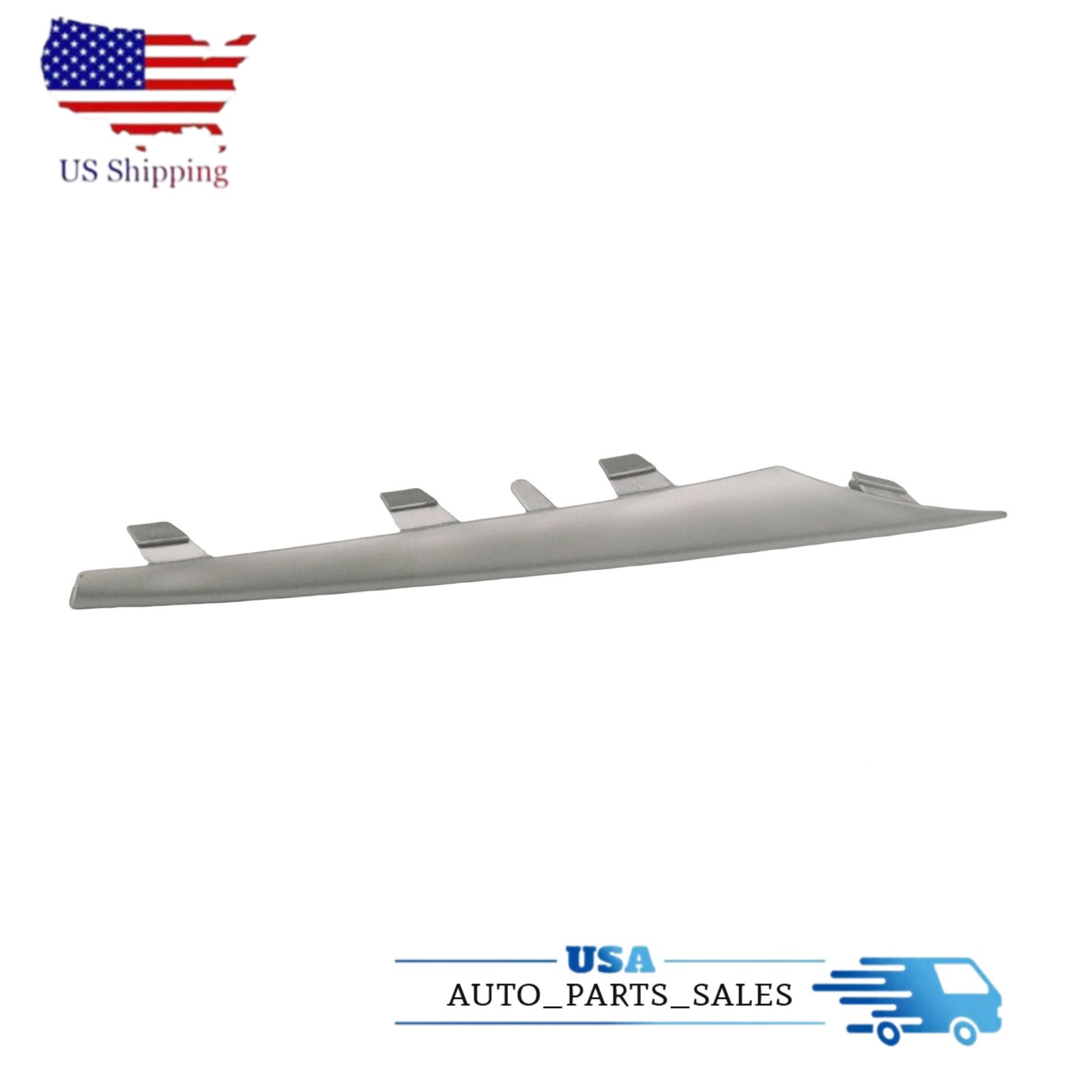 Front Driver and Passenger Side Bumper Trim Molding Set Silver For 11-13 BMW X5