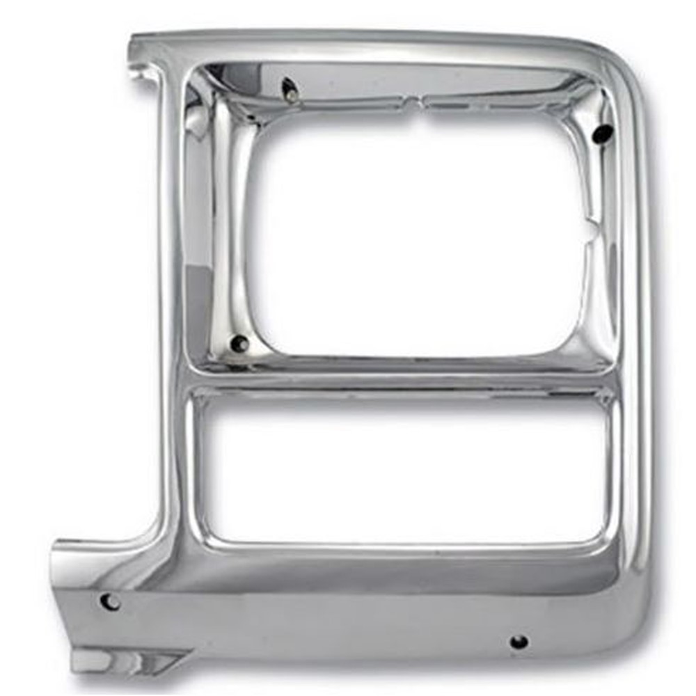 Left Driver Chrome Headlight Bezel for Trucks With Square Headlight Fits 1980