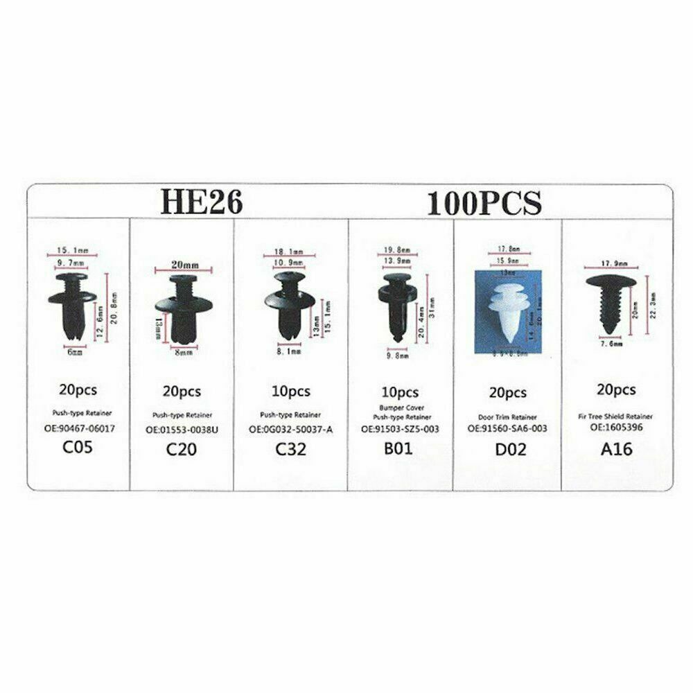 For Dodge RAM Fixing Fastener Kit Bumper Fender Liner Push Retainer Clips Auto