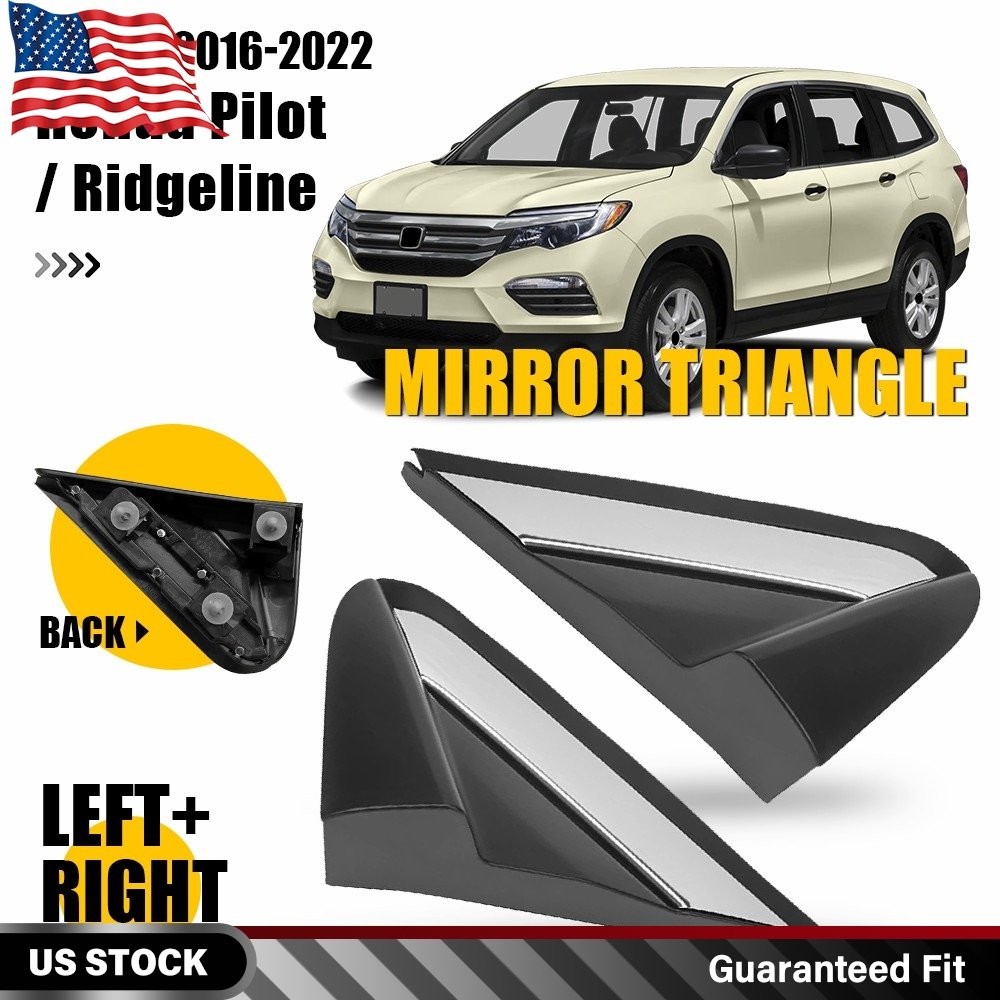 2PCS Front Left & Right Exterior Pillar Corner Trim For 2016-2022 Honda Pilot