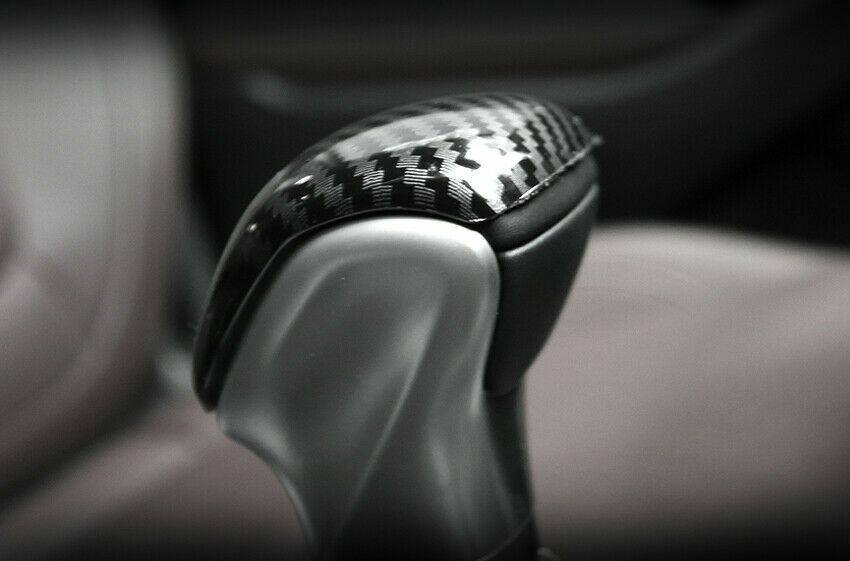Carbon Fiber ABS Gear Shift Knob Lever Cover Trim For Kia Telluride Forte Seltos