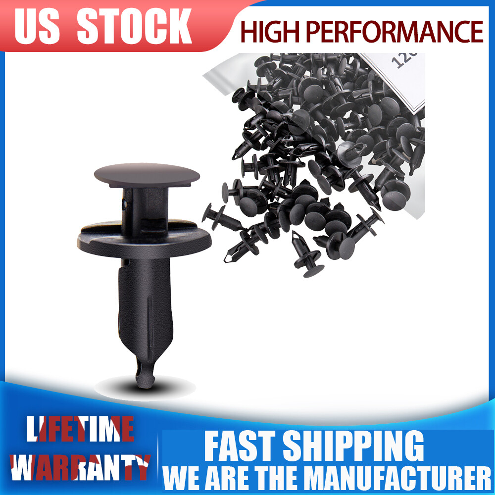 120Pcs Hole Plastic Rivets Fastener Push Clips Retainer For Car Auto Fender 8mm
