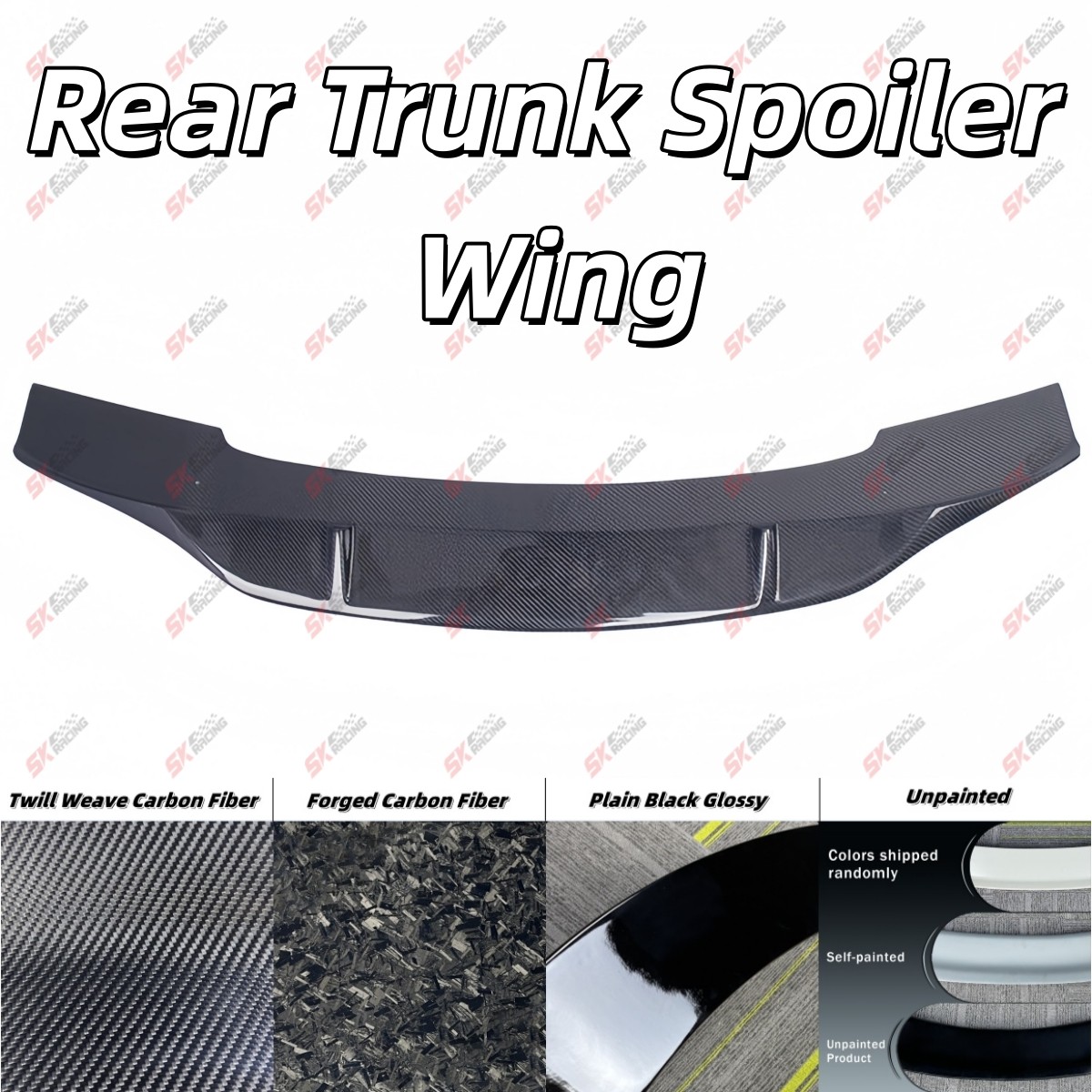 Fits For BMW 5 Series G30 M5 F90 18-23 Carbon Fiber/FRP Rear Trunk Spoiler Wing