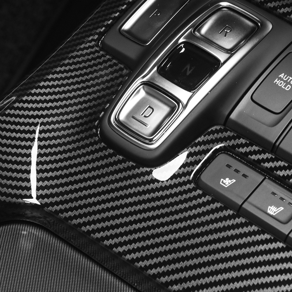 Carbon Center Console Gear Shift Panel Cover Trim For Hyundai Palisade 2020-2022