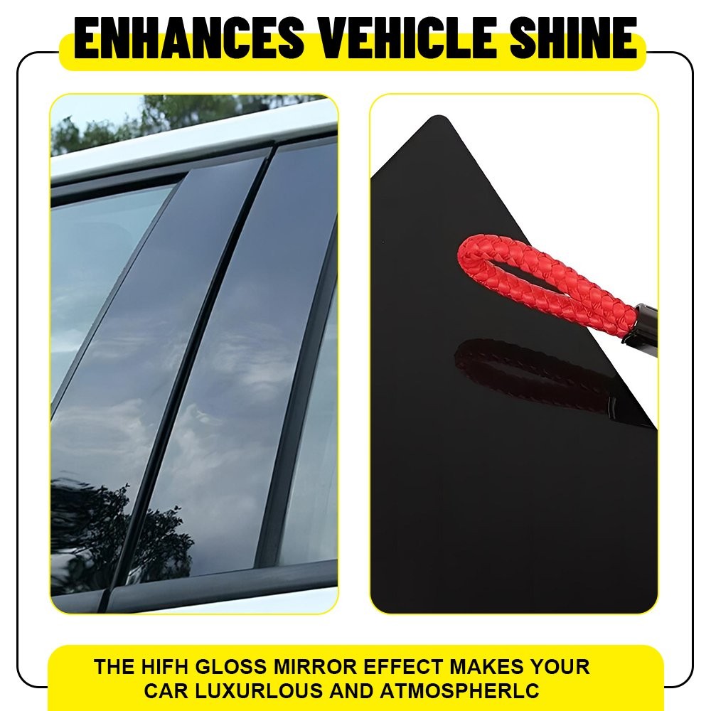 6PCS Glossy Black Window Pillar Posts Cover Trim For 2011-2017 Honda Odyssey