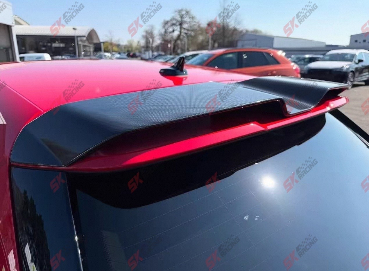 Fits For Audi RS3 2025+ Dry Twill Carbon Fiber Rear Roof Spoiler Wing BodyKits