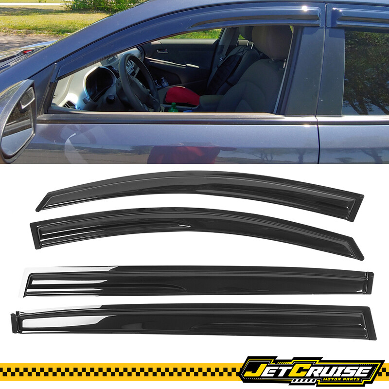 Fits 11-16 Kia Sportage SL Acrylic Mug Style Window Visors Rain Sun Guard 4Pcs